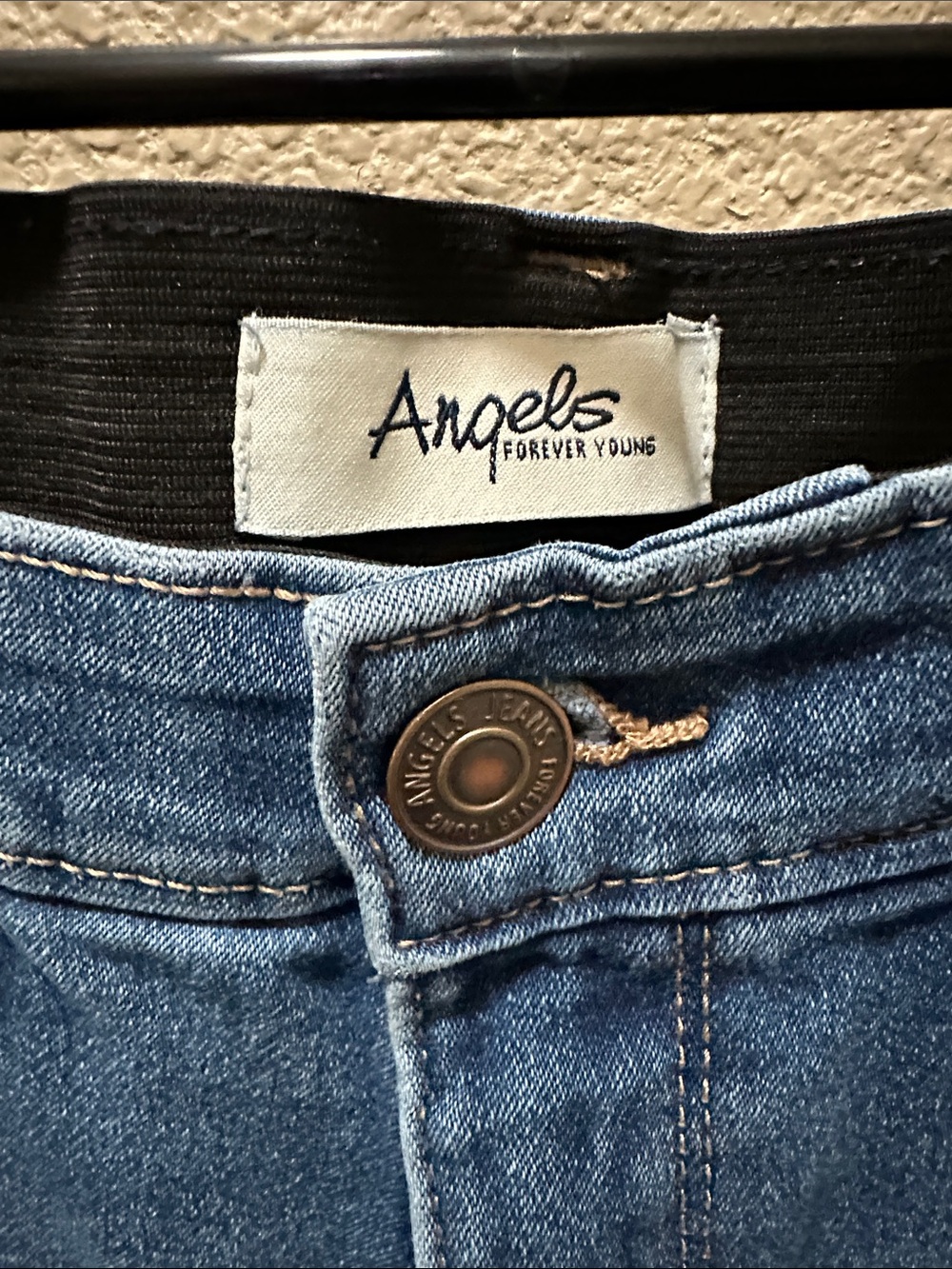 Angels Women's Stretchy Jeans in Blue Wash